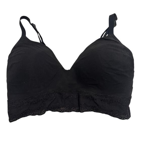 Natori Bliss Perfection Contour Soft Cup Bra Size 34DDD Lace Wireless Black - Picture 1 of 6